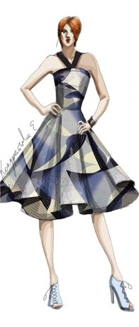 Образ: Плательная ткань Prada